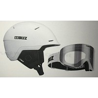 SKI HELMET + GOGGLE BLIZ SET WHITE