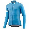 GIANT PODIUM LS MID TERMAL JERSEY Cyan/White