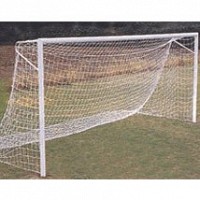 MREŽA ZA NOGOMETNI GOL 7,5x2,5x0,8x1,5m, 4mm BELA
