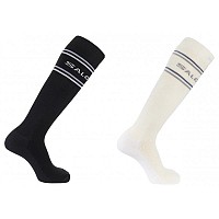 SOCKS SALOMON 365 KNEE 2-PACK WHITE/DEEP BLACK C19781