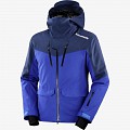 SKI JACKET + PANTS SALOMON SET CLUB LINE COACH RACE BLUE