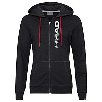 HEAD CLUB GRETA HOODIE FZ WOMEN 814499 BLACK RED