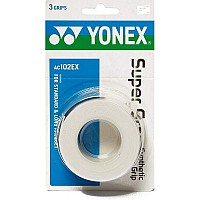 YONEX SUPER GRAP 3PAC WHITE